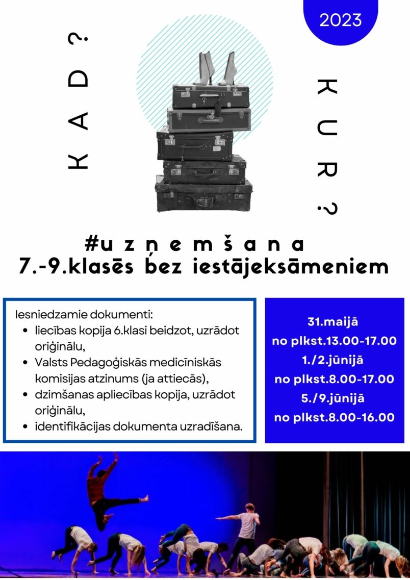 Uzņemam skolēnus 7.-9.klasēs